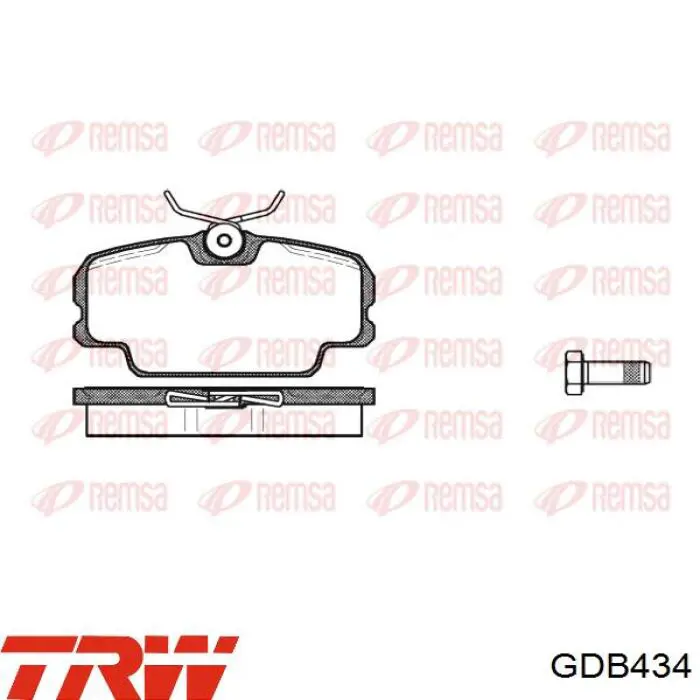 Купить GDB434 TRW Колодки тормозные