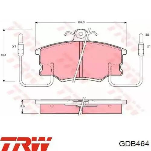 Передние тормозные колодки 792426 Fiat/Alfa/Lancia