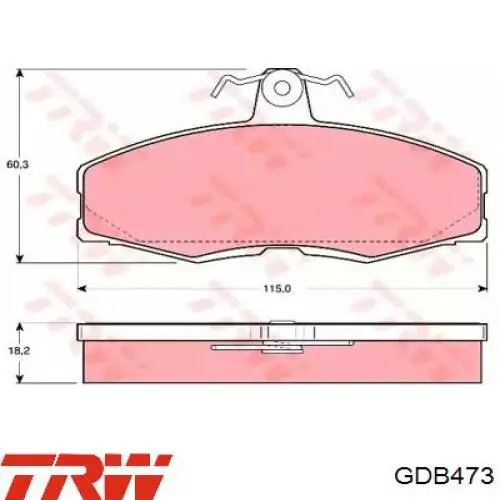Тормозные колодки TRW GDB473