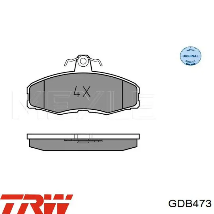 Купить GDB473 TRW Колодки тормозные