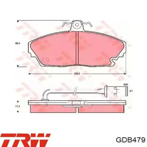GDB479 TRW колодки тормозные передние дисковые