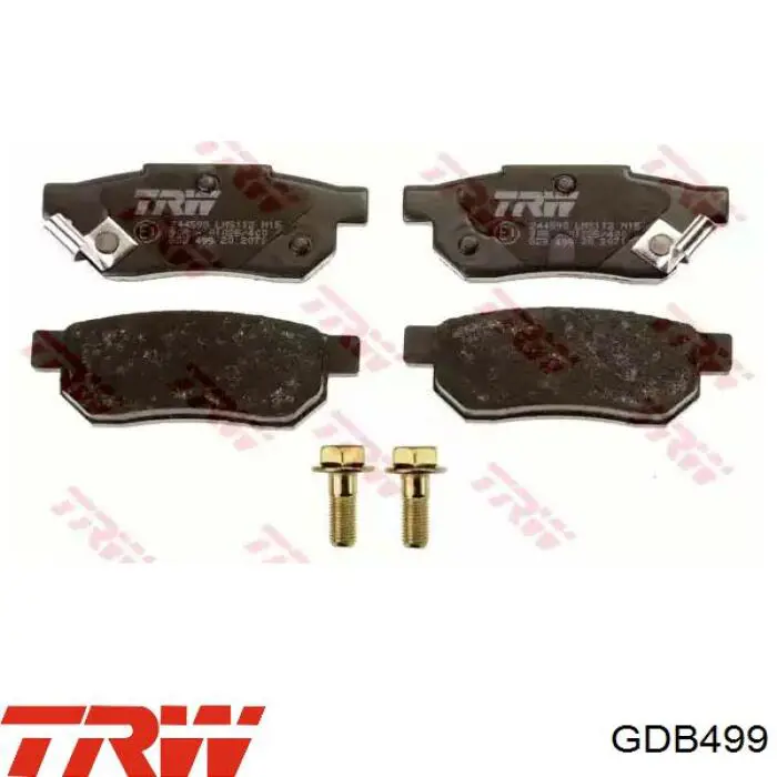 GDB499 TRW колодки тормозные задние дисковые