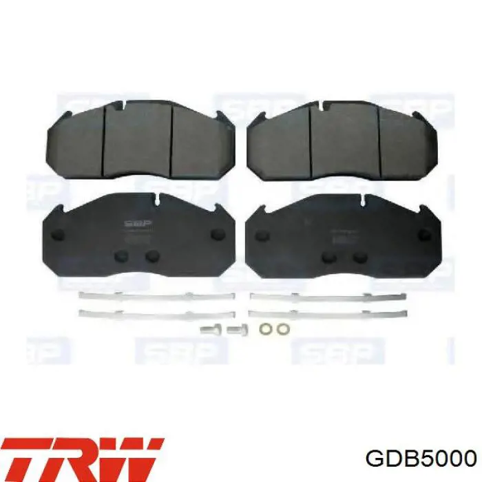 GDB5000 TRW колодки тормозные передние дисковые