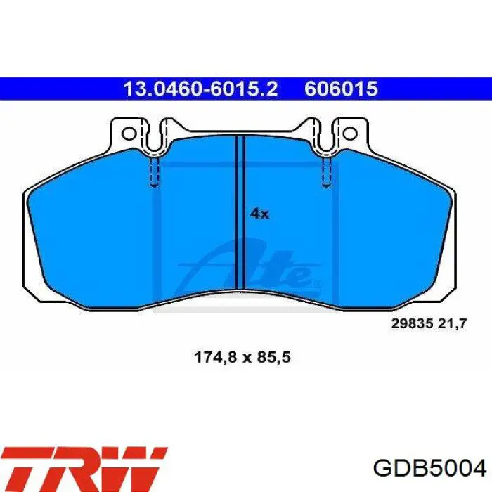 Тормозные колодки TRW GDB5004