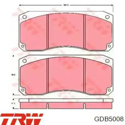 Передние тормозные колодки GDB5008 TRW