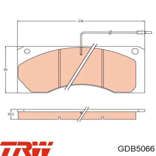 Колодки TRW GDB5066 цена, от 116.47 USD