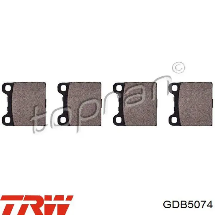 Передние тормозные колодки GDB5074 TRW