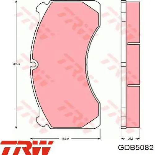 Задние тормозные колодки GDB5082 TRW