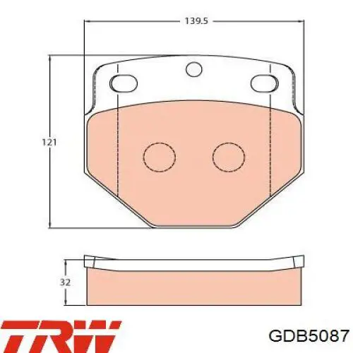 Колодки TRW GDB5087 цена, от 209.30 USD
