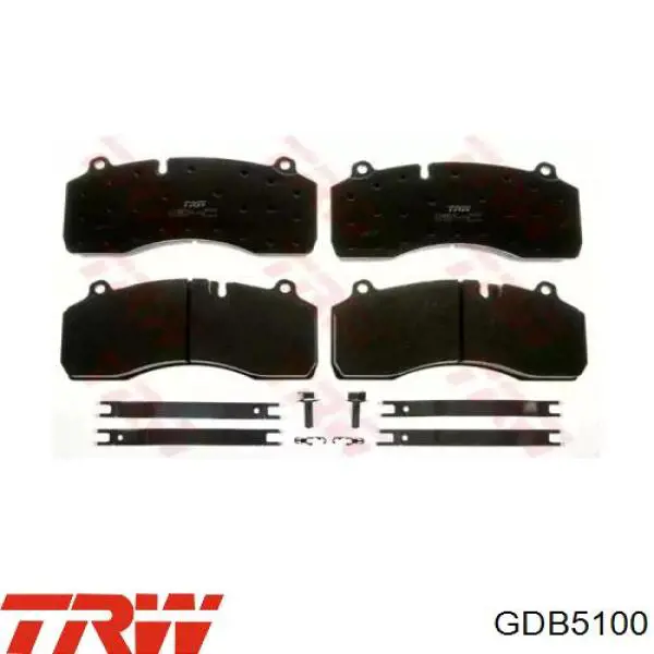 GDB5100 TRW колодки тормозные передние дисковые