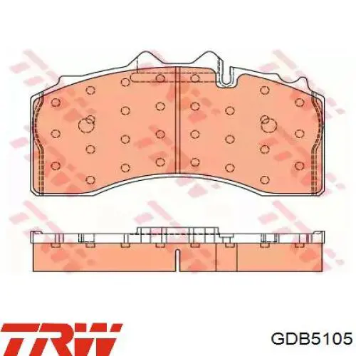 Задние тормозные колодки GDB5105 TRW