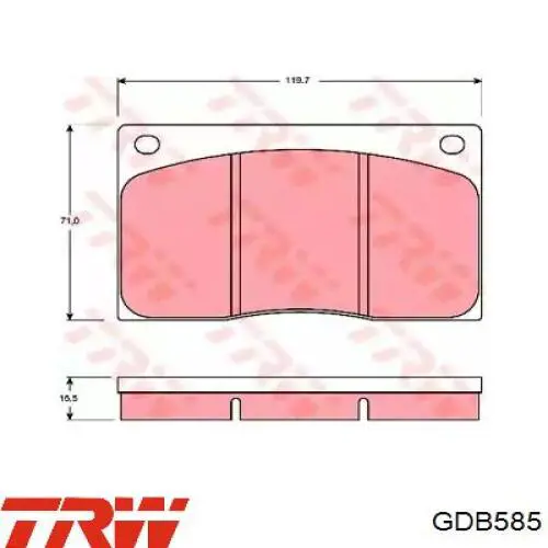 Передние тормозные колодки GBP224 Jaguar