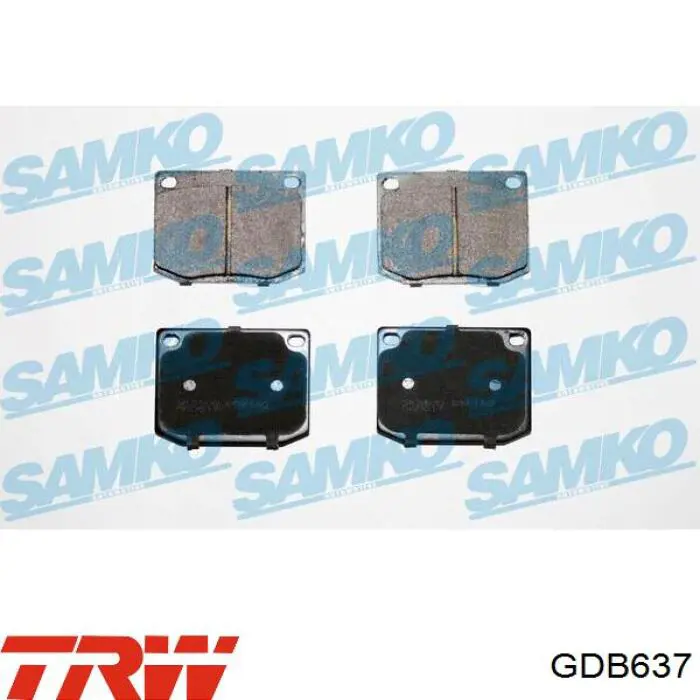 Купить GDB637 TRW Колодки тормозные