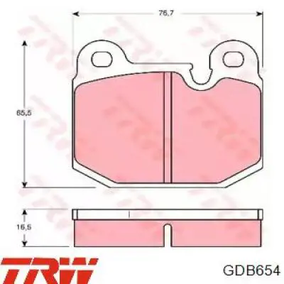 Купить GDB654 TRW Колодки тормозные