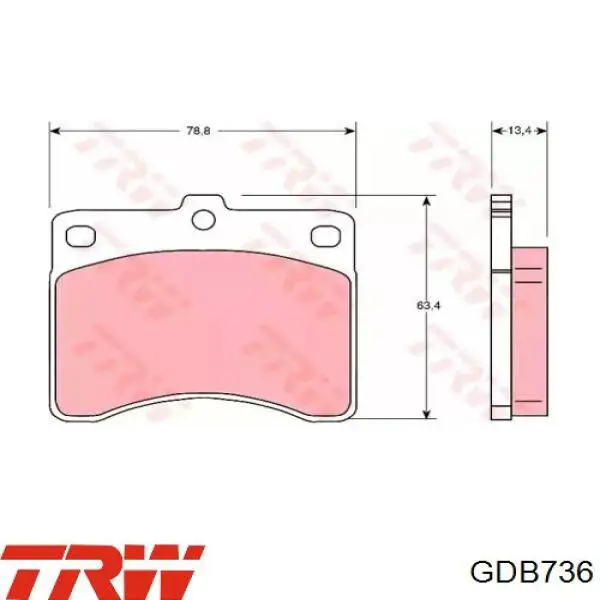 Передние тормозные колодки GDB736 TRW