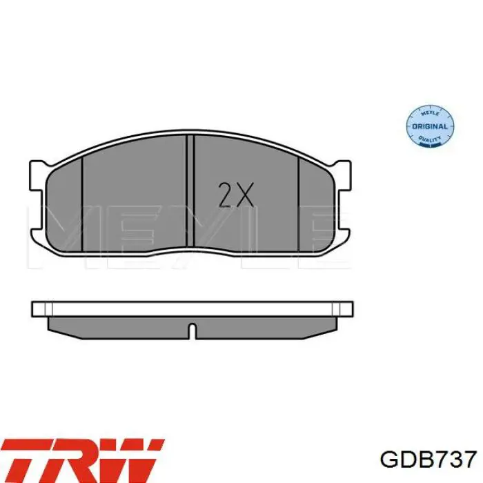 Купить GDB737 TRW Колодки тормозные