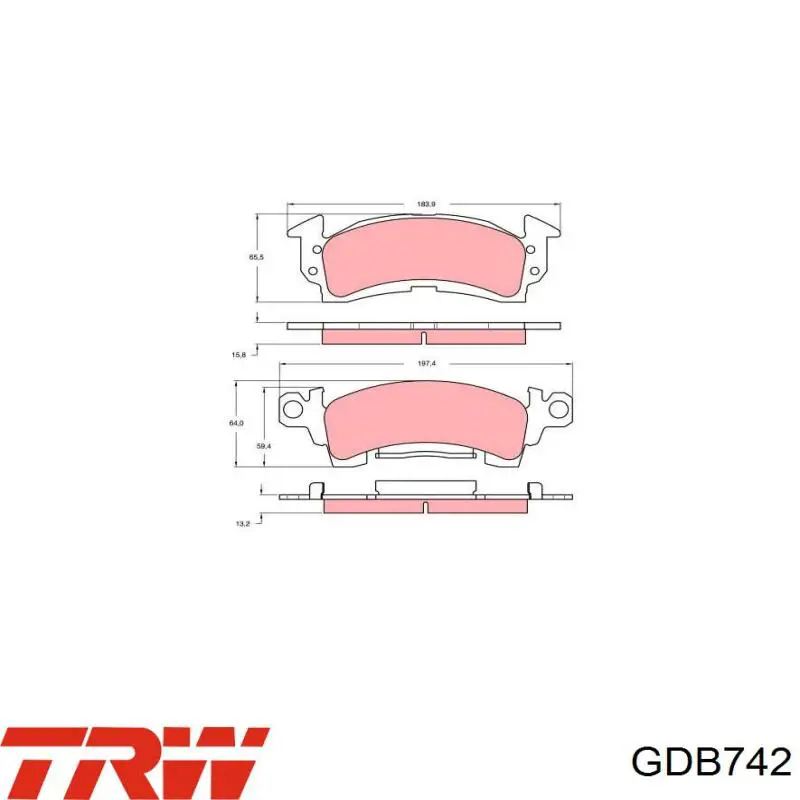 Передние тормозные колодки MGD52M Raybestos