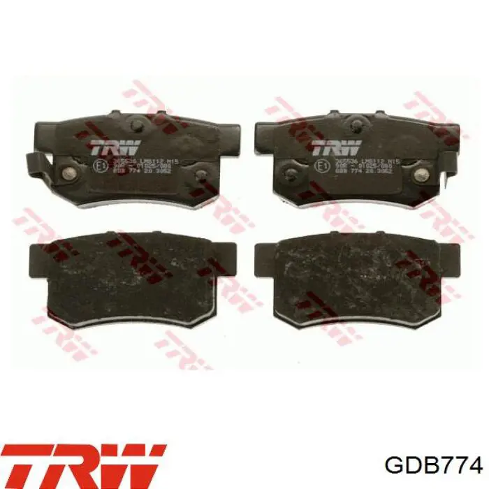 Купить GDB774 TRW Колодки тормозные задние, дисковые