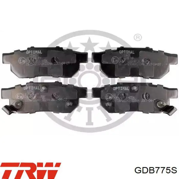 Купить GDB775S TRW Колодки тормозные задние, дисковые
