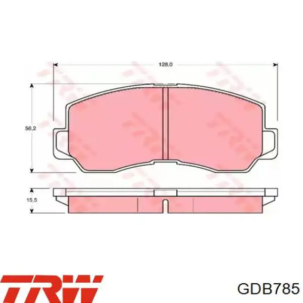 Передние тормозные колодки GDB785 TRW