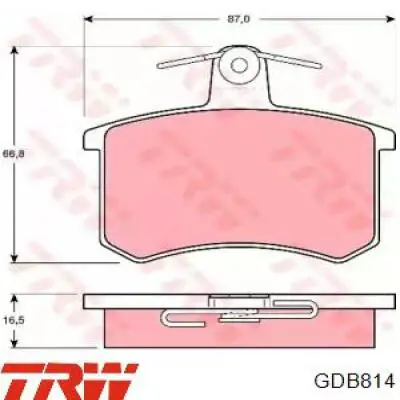 Купить GDB814 TRW Колодки тормозные задние, дисковые