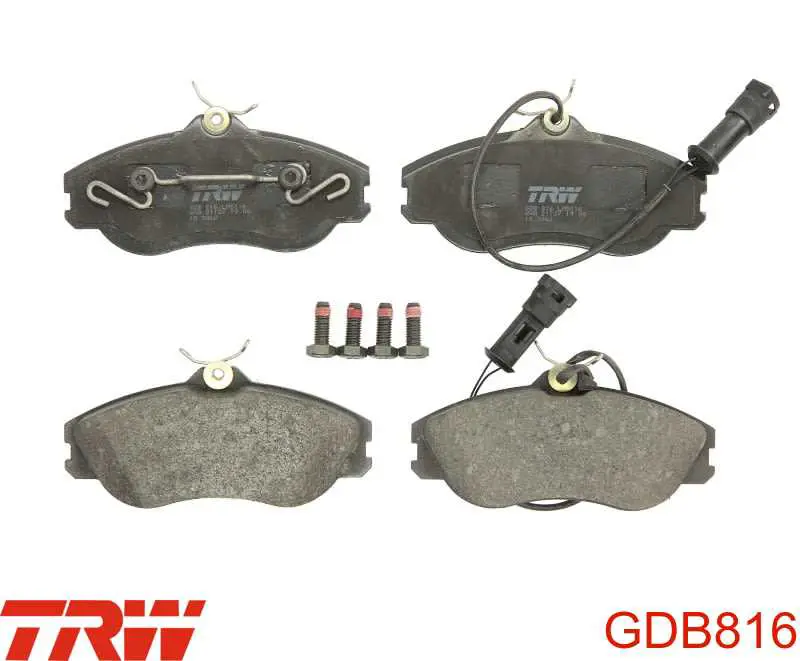 GDB816 TRW колодки тормозные передние дисковые