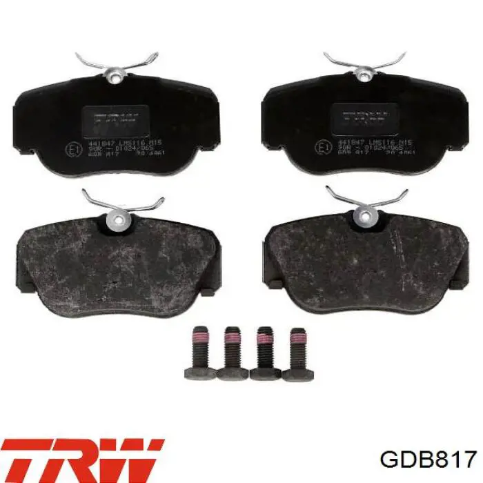 GDB817 TRW колодки тормозные передние дисковые
