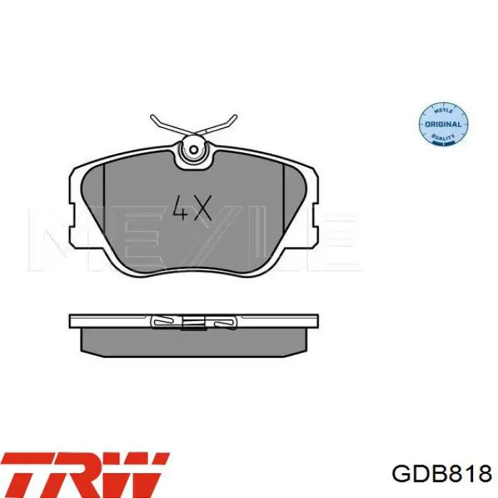 GDB818 TRW Колодки передние