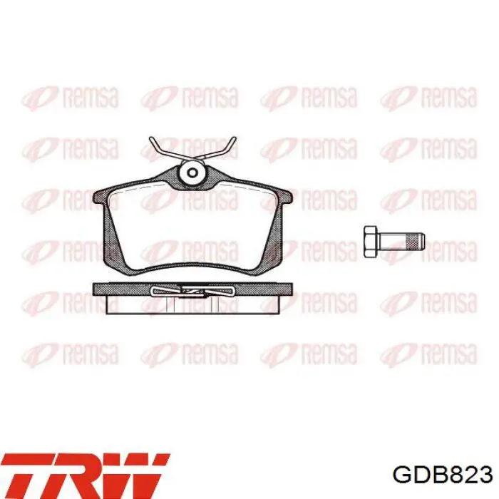 Задние тормозные колодки GDB823 TRW