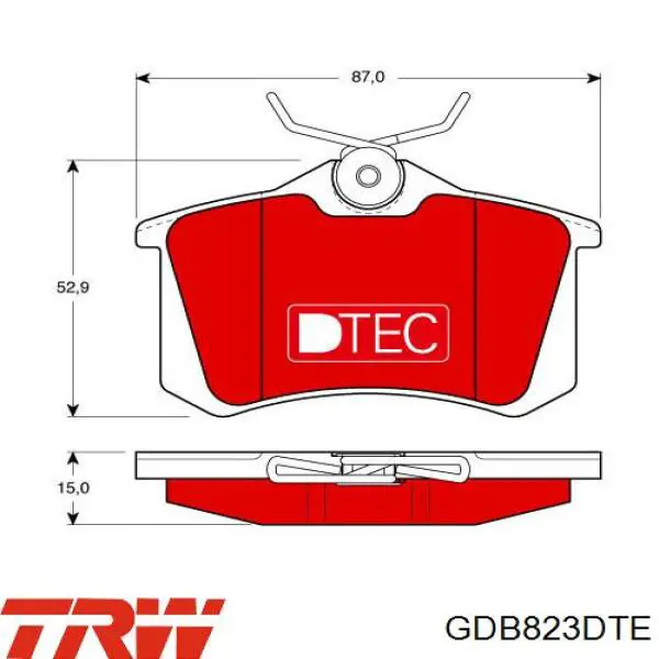 Колодки дисковые  TRW GDB823DTE цена, от 15.94 USD