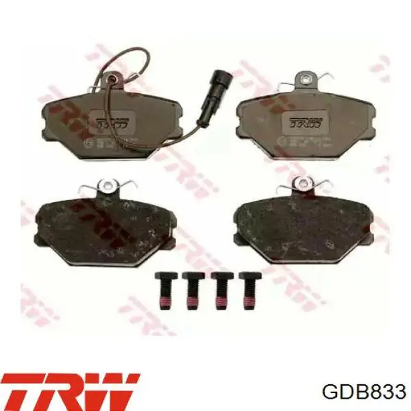 GDB833 TRW колодки тормозные передние дисковые