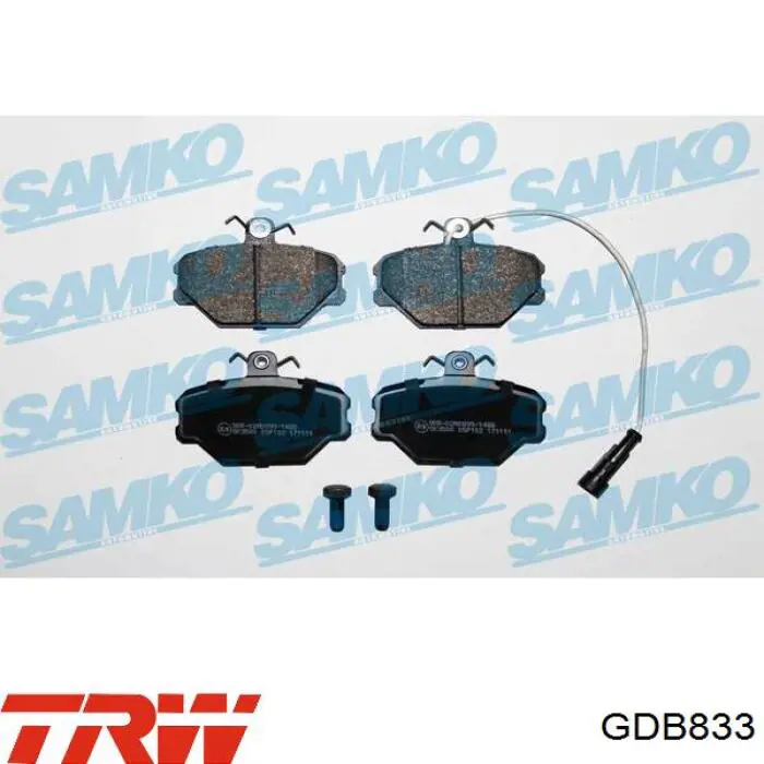 Передние тормозные колодки GDB833 TRW