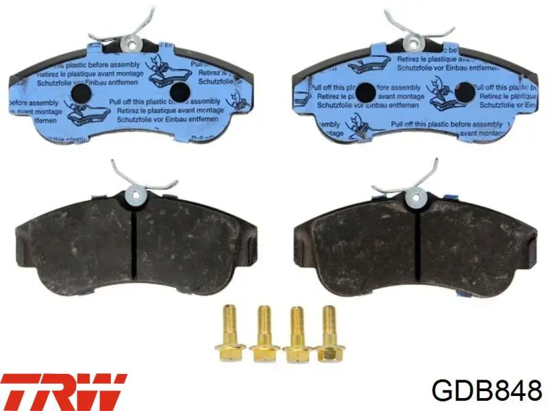 GDB848 TRW колодки тормозные передние дисковые