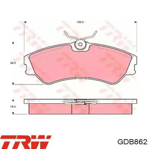 Колодки TRW GDB862 цена, от 21.96 USD
