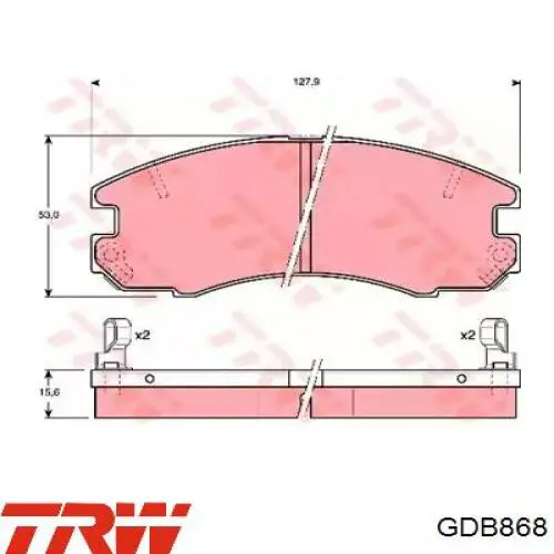 Передние тормозные колодки GDB868 TRW