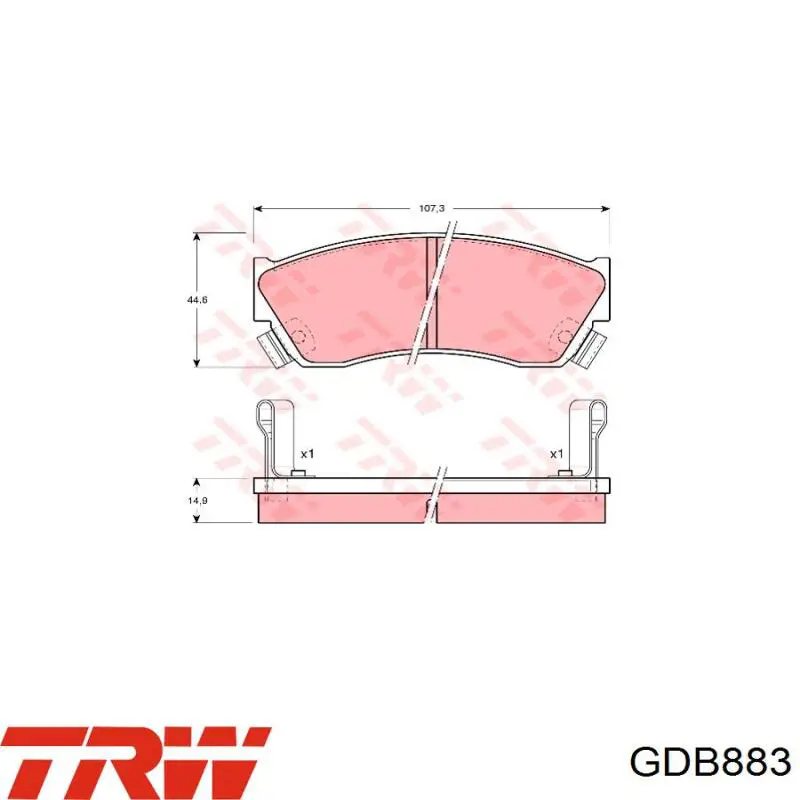 Колодки TRW GDB883 цена, от 15.22 USD