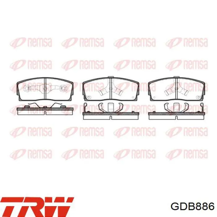Купить GDB886 TRW Колодки тормозные