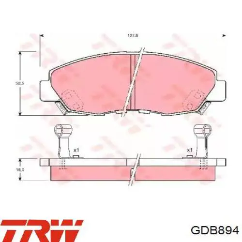 Купить GDB894 TRW Колодки тормозные
