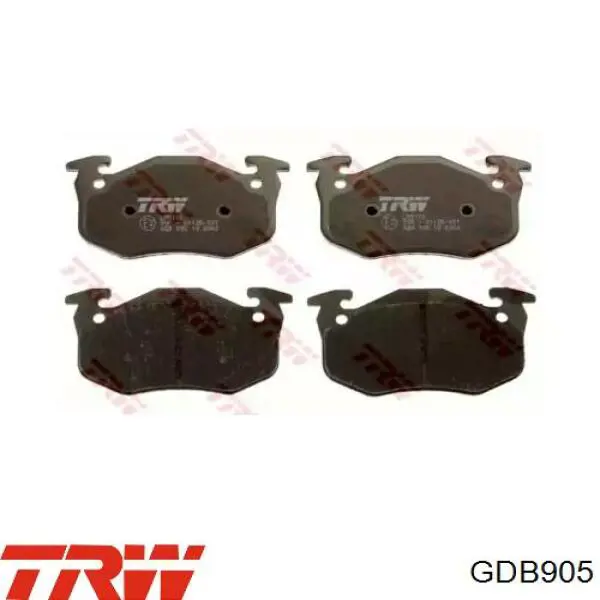 GDB905 TRW колодки тормозные задние дисковые