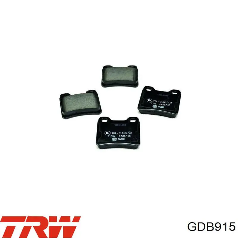 Задние тормозные колодки GDB915 TRW