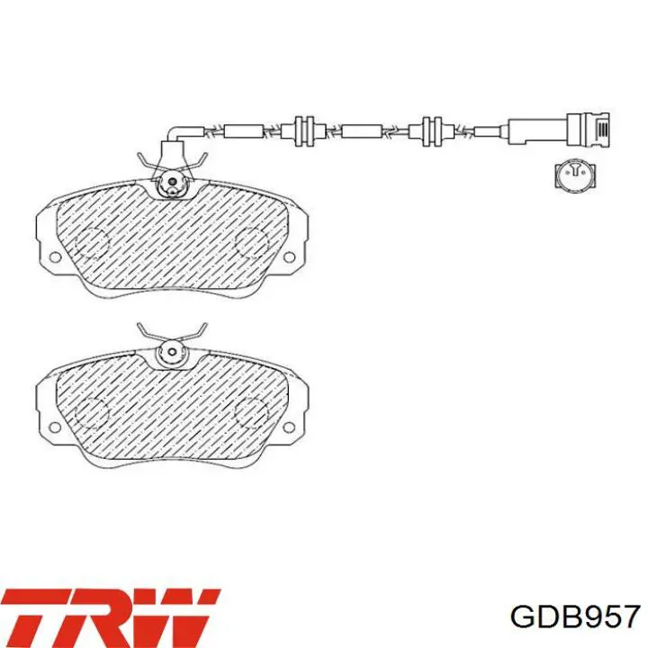 Передние тормозные колодки 9195077 Opel
