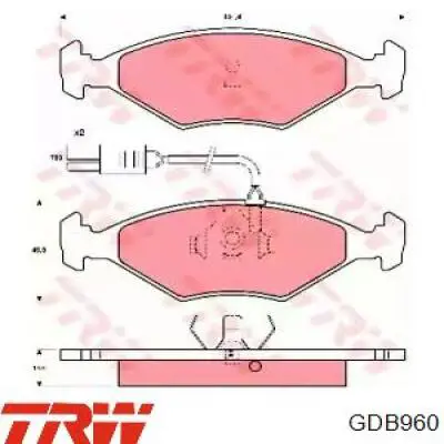 Передние тормозные колодки 0005888529 Fiat/Alfa/Lancia