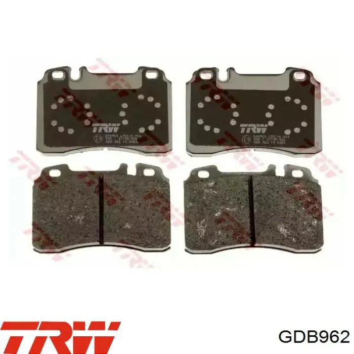 GDB962 TRW колодки тормозные передние дисковые