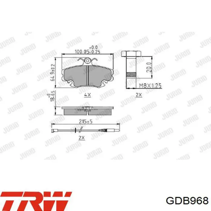 598002 VALEO Колодки передние