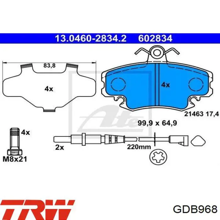 Передние тормозные колодки 7701201669 Renault (RVI)