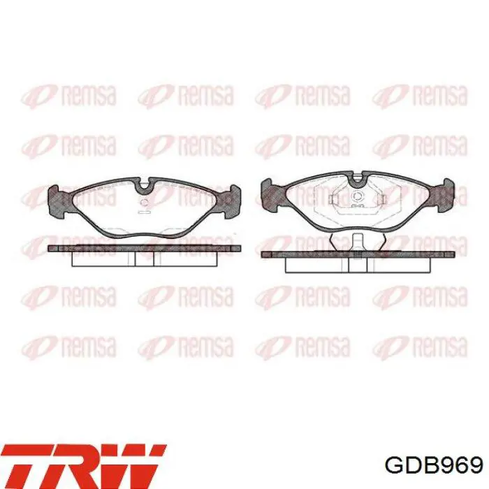GDB969 TRW Колодки передние