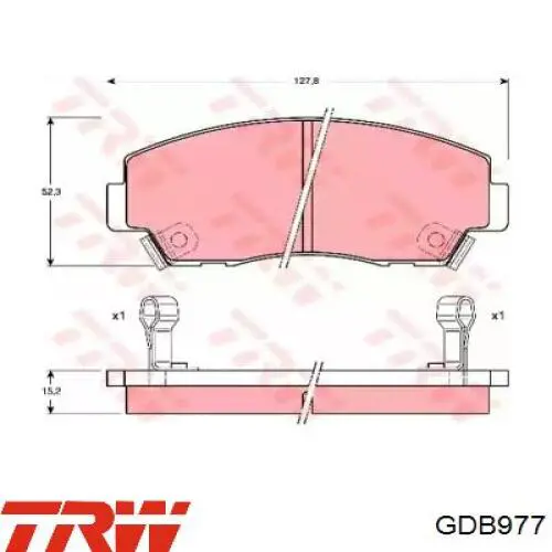 Передние тормозные колодки GDB977 TRW