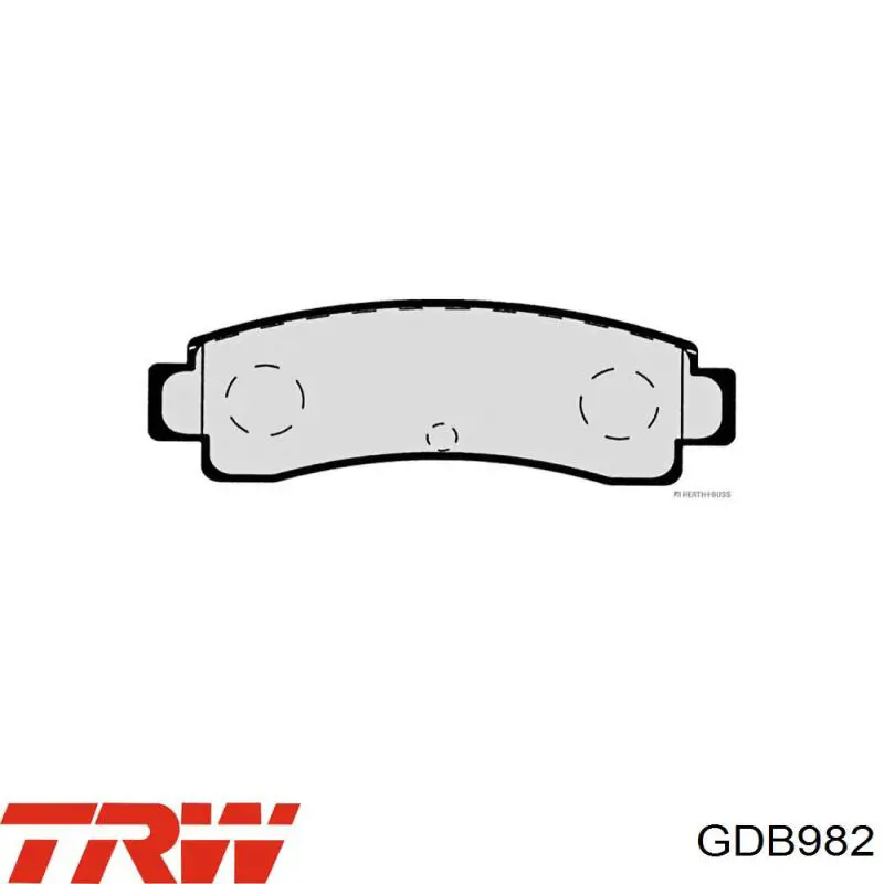 Купить GDB982 TRW Колодки тормозные задние, дисковые