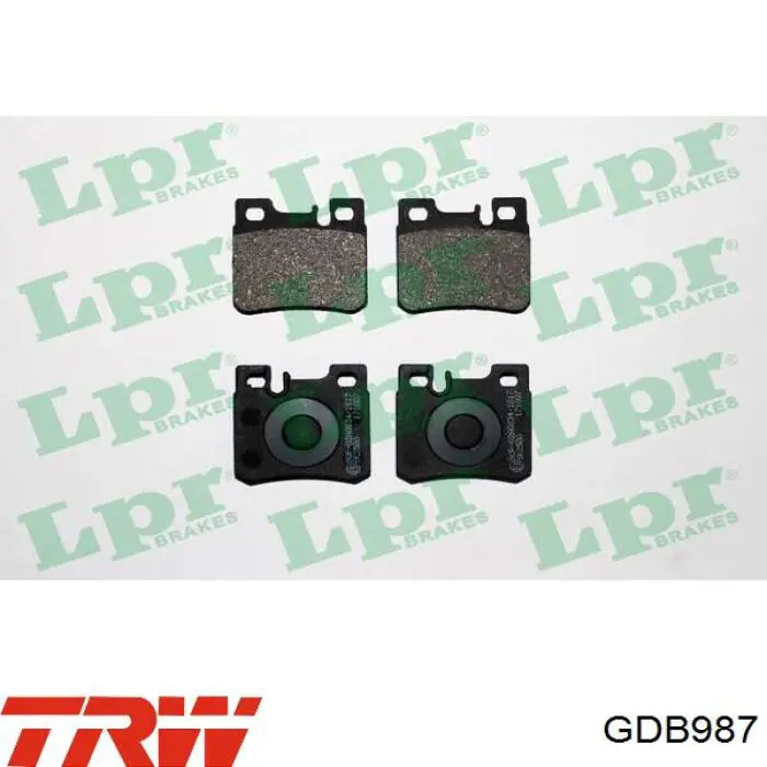 GDB987 TRW Колодки тормозные дисковые комплект