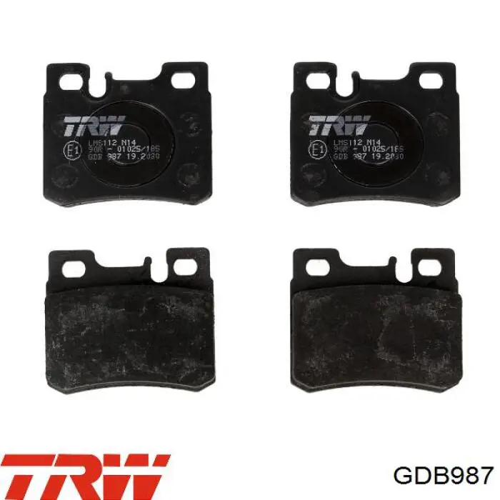 Купить GDB987 TRW Колодки тормозные задние, дисковые